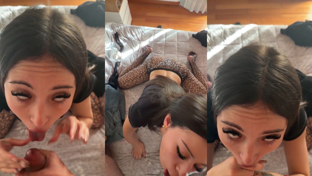 MewSlut Sucks A Cock On Her Knees Until She Receives A CIM Onlyfans Video Leaked