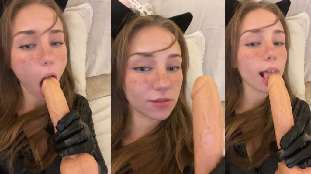 Anya Matusevich Performs Sloppy BJ On Dildo Onlyfans Video Leaked